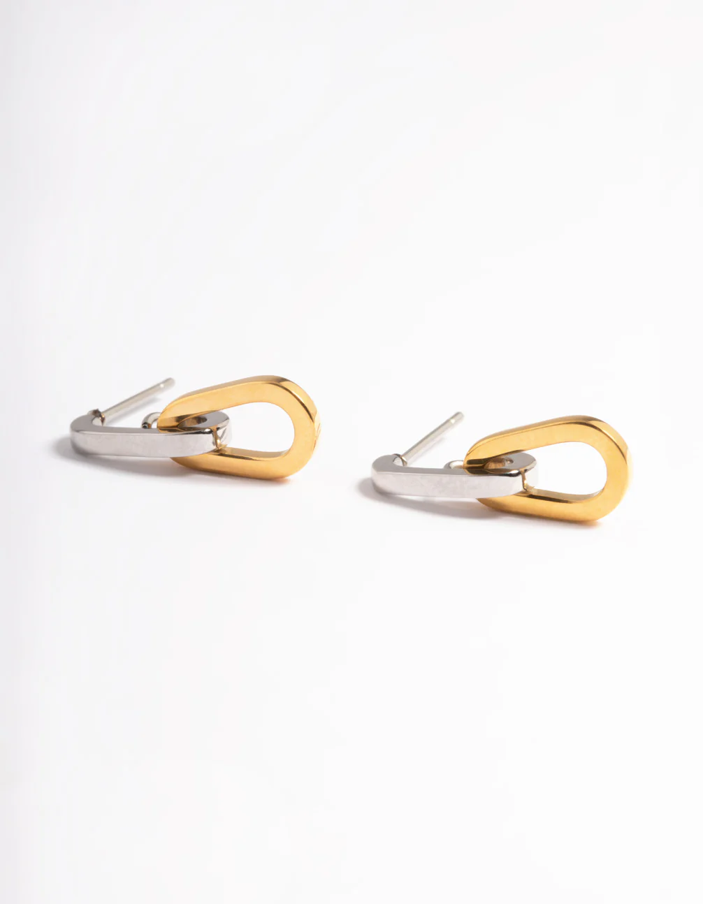 Surgical Steel Chain Link Drop Earrings - Image 2