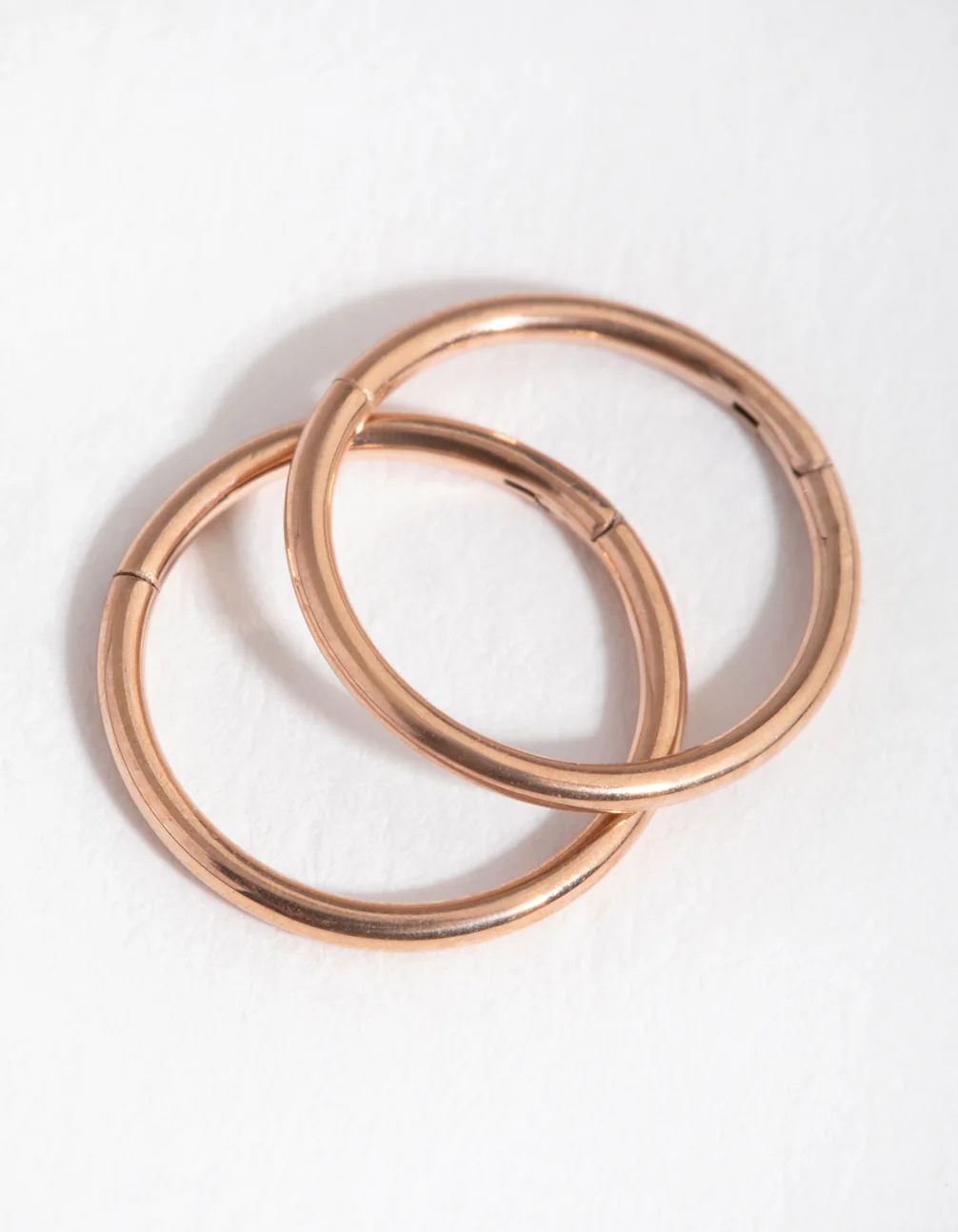 Rose Gold Surgical Steel Fine 8mm Sleeper Earrings - Image 3