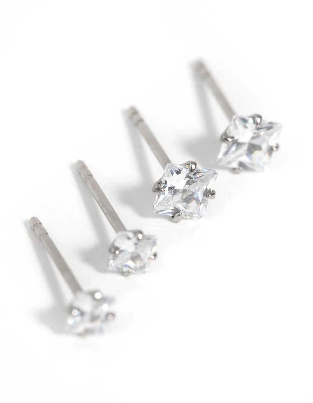 Surgical Steel Square Stud Earring Set - Image 2