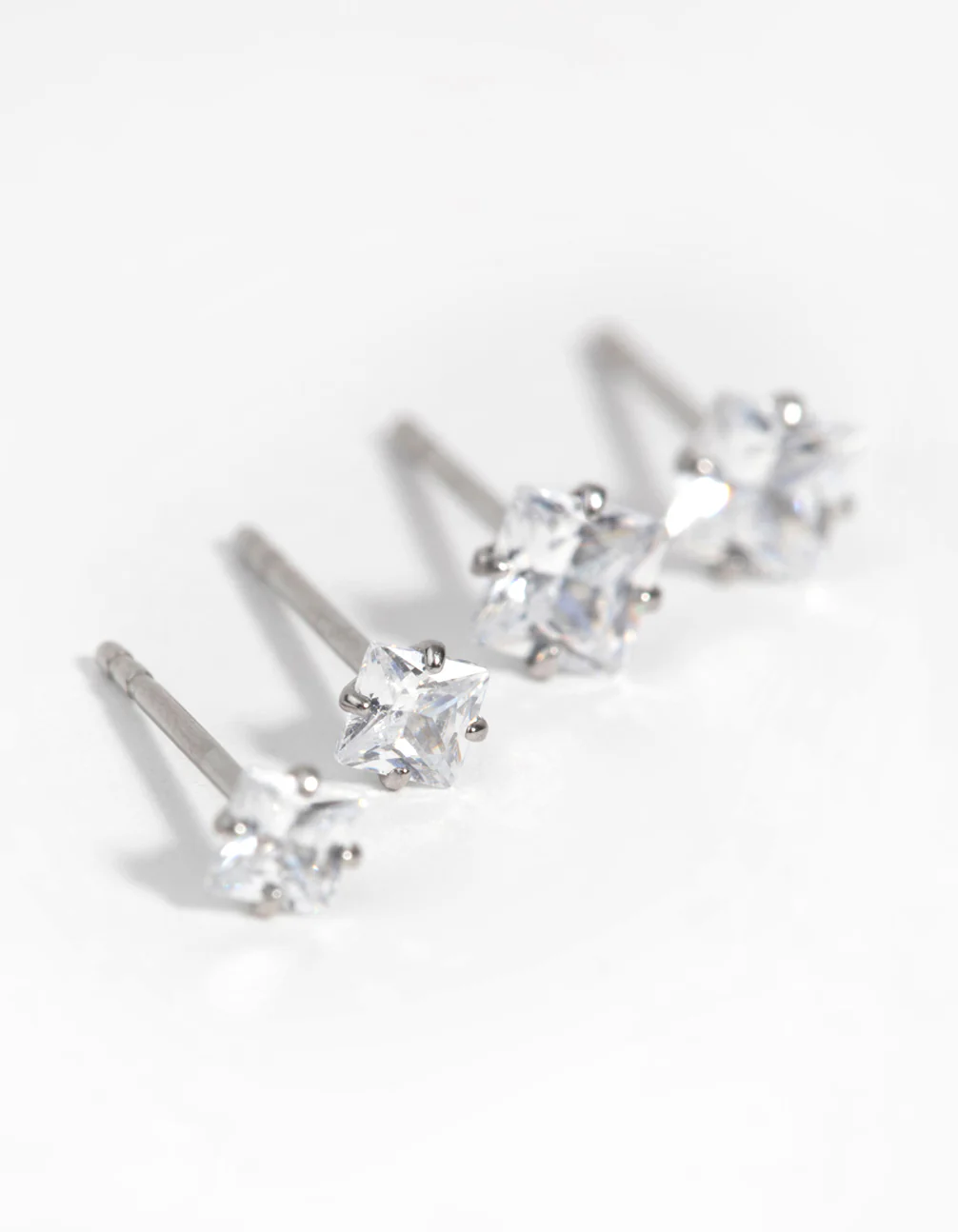 Surgical Steel Square Stud Earring Set - Image 3