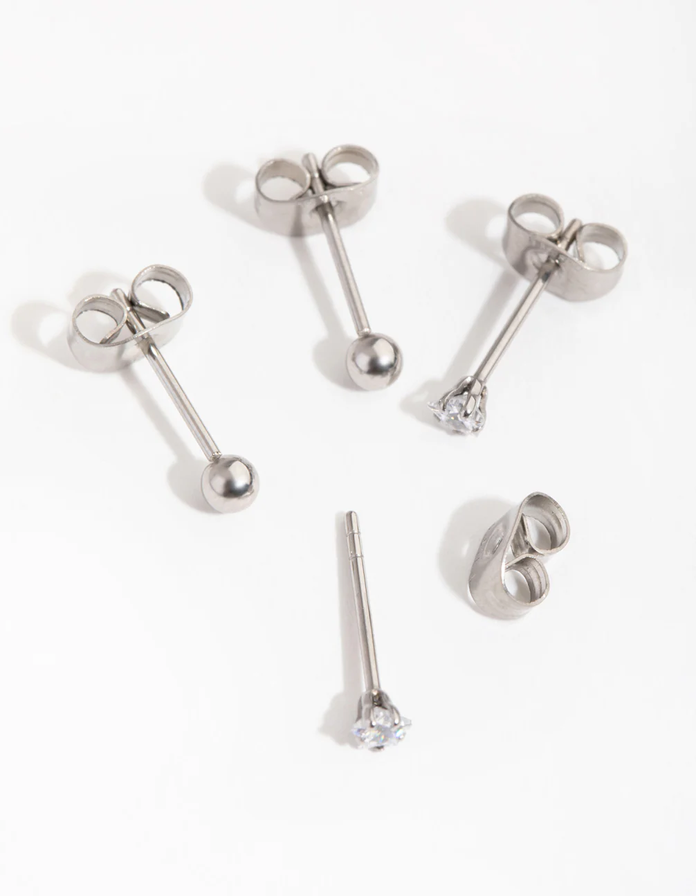 Surgical Steel Star & Ball Pack Stud Earrings - Image 3