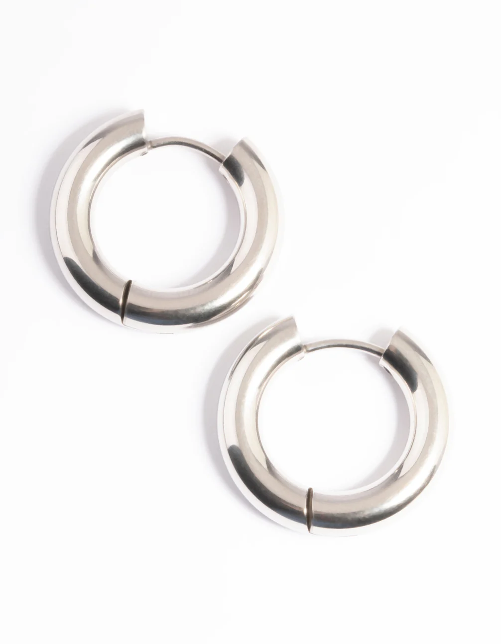 Surgical Steel Thick 20mm Hoop Earrings - Image 3