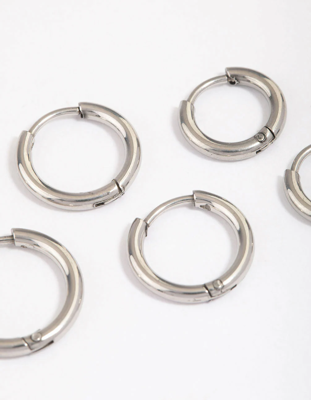 Surgical Steel Thin Classic Hoop Earrings Pack - Image 2