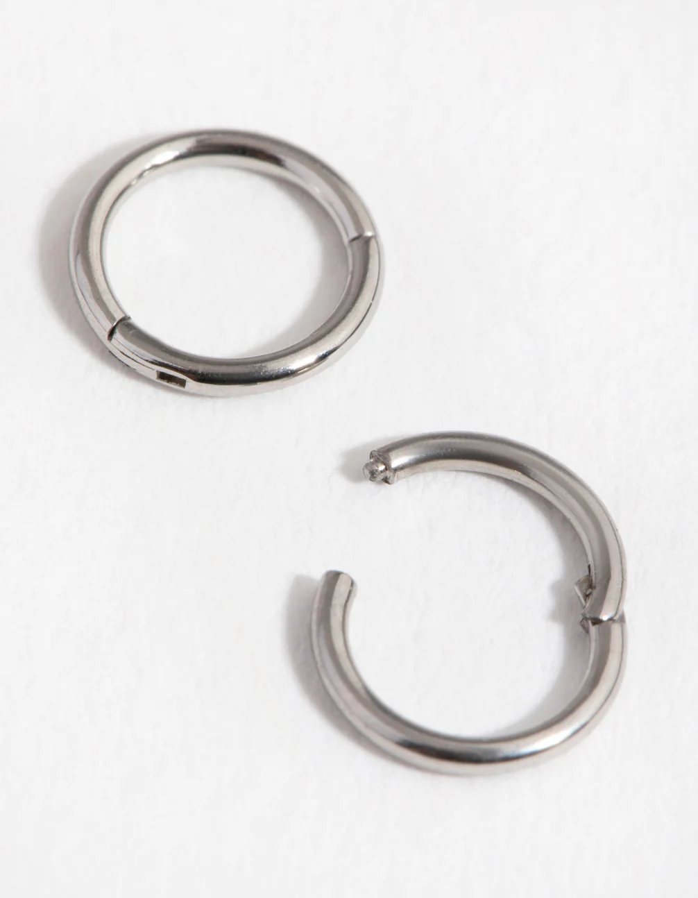 Surgical Steel Fine 5mm Sleeper Earrings - Image 2