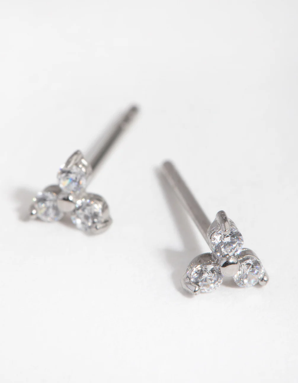 Surgical Steel Cubic Zirconia Cluster Stud Earrings - Image 2