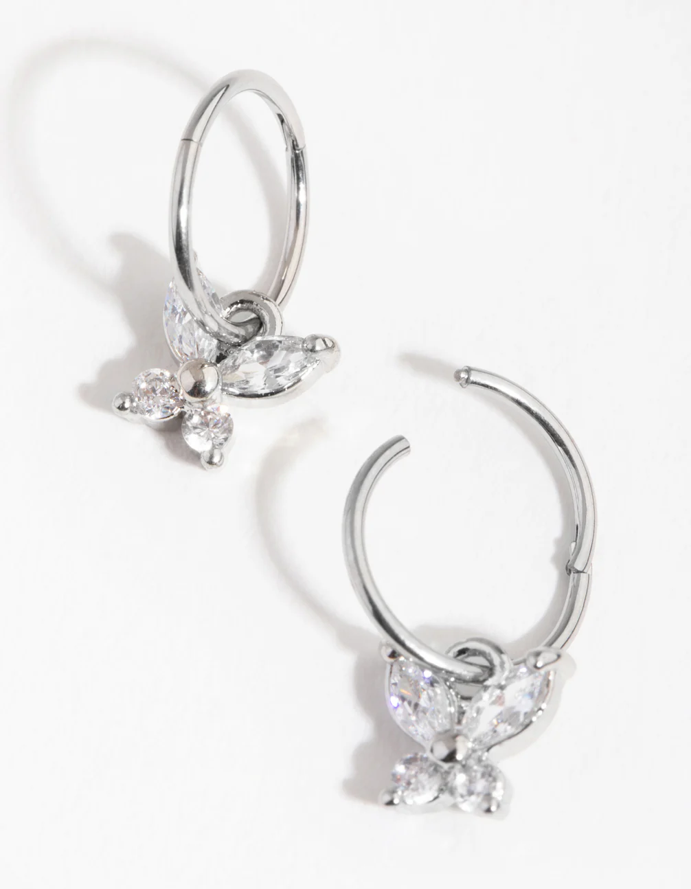 Surgical Steel Butterfly Sleeper Earrings - Image 2
