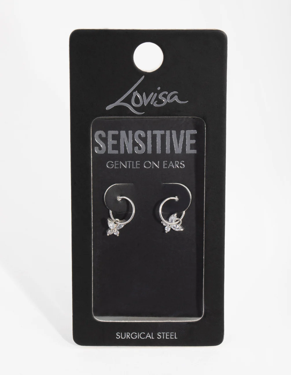 Surgical Steel Butterfly Sleeper Earrings - Image 4