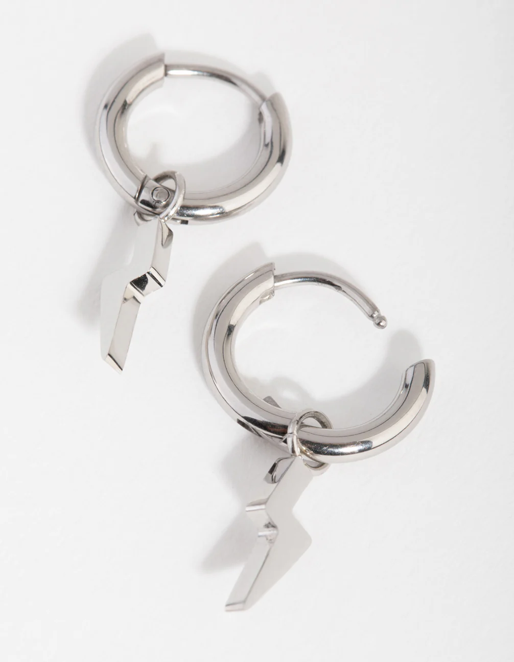 Titanium Lightning Huggie Earrings - Image 2