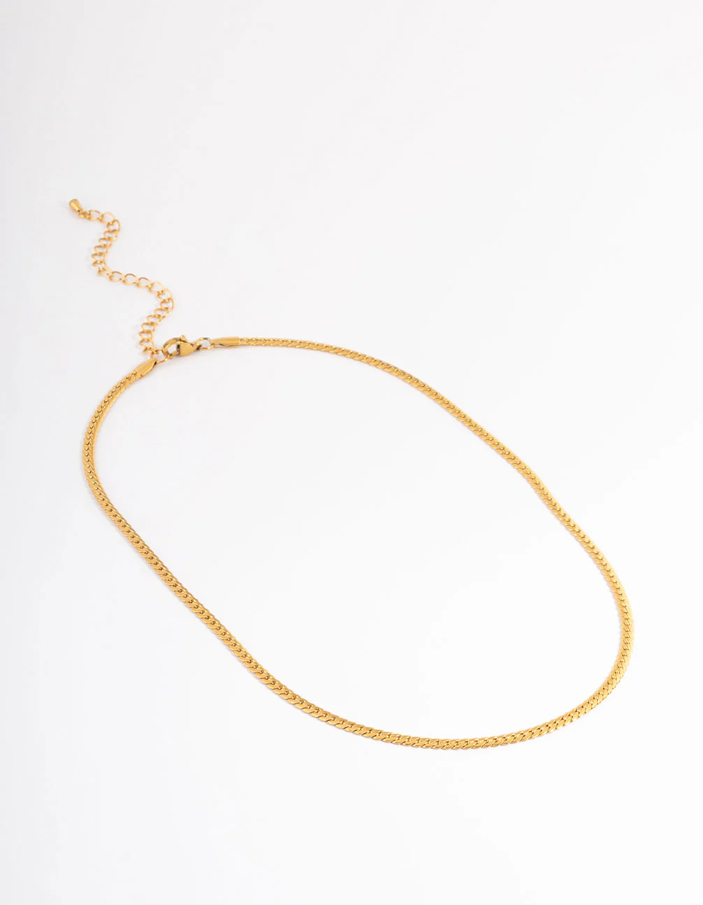 Waterproof Gold Plated Stainless Steel Herringbone Necklace 3mm - Image 2