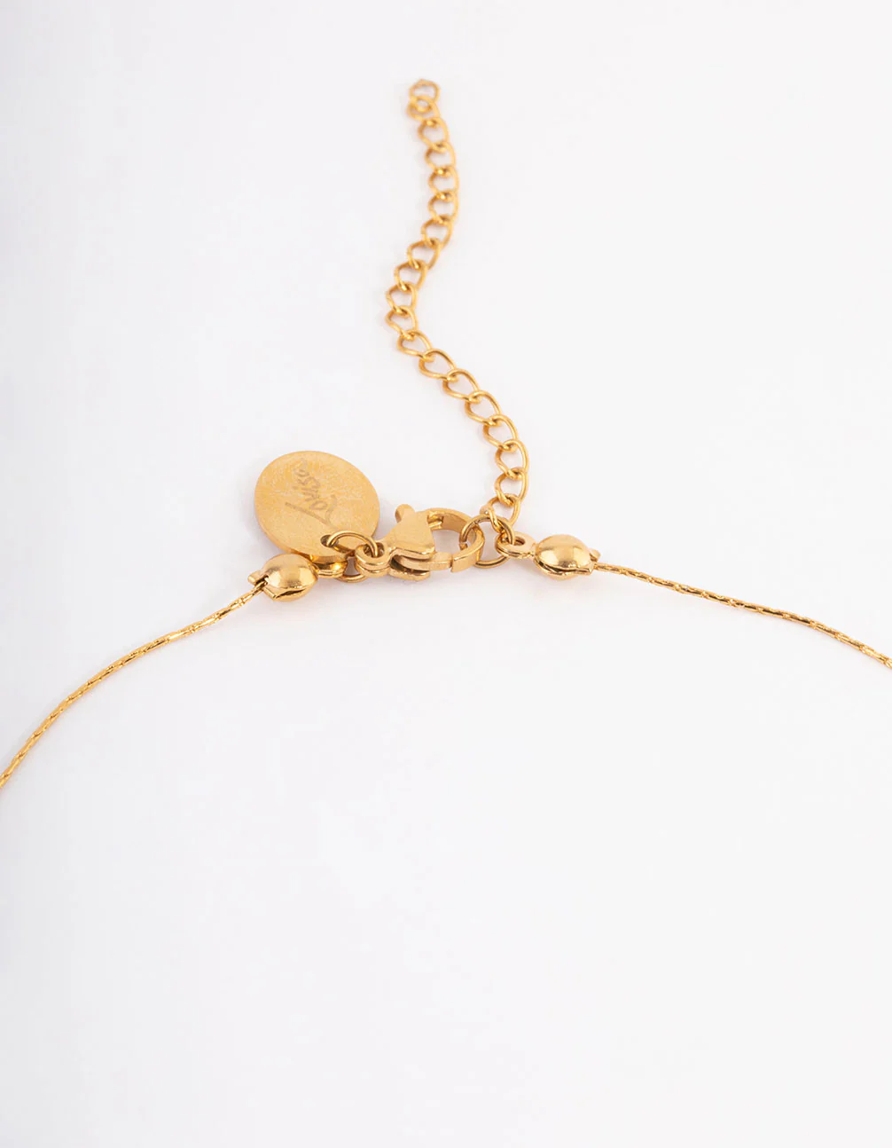Gold Plated Stainless Steel Ball & Freshwater Pearl Necklace - Image 3