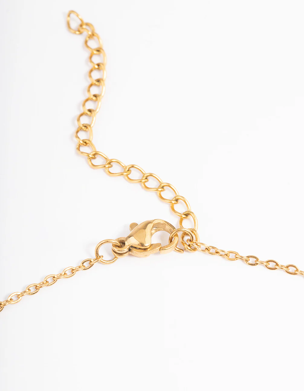 Gold Plated Stainless Steel Cubic Zirconia Drop Fine Chain Necklace - Image 3