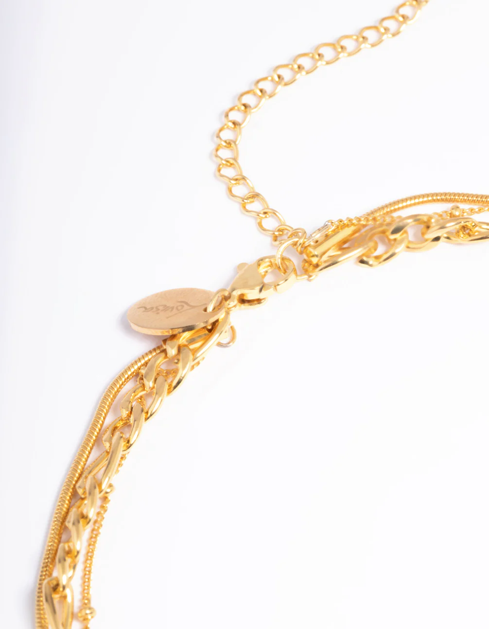 Waterproof Gold Plated Stainless Steel Heart & Freshwater Pearl Layered Necklace - Image 5