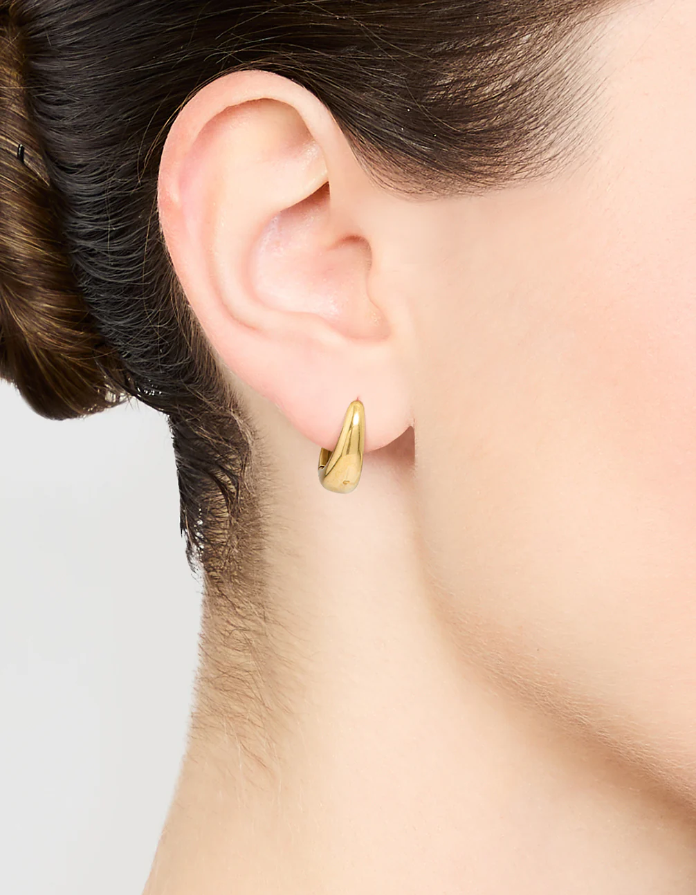 Waterproof Gold Plated Stainless Steel Mini Drop Huggie Earrings
