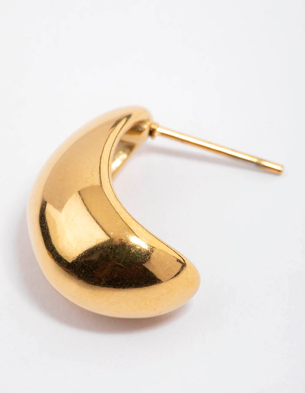 Waterproof Gold Plated Stainless Steel Small Bubble Hoop Earrings - Image 5