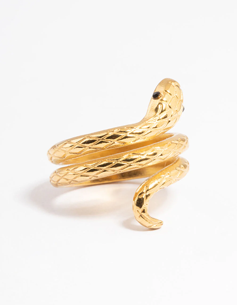 Gold Plated Stainless Steel Snake Ring - Image 3