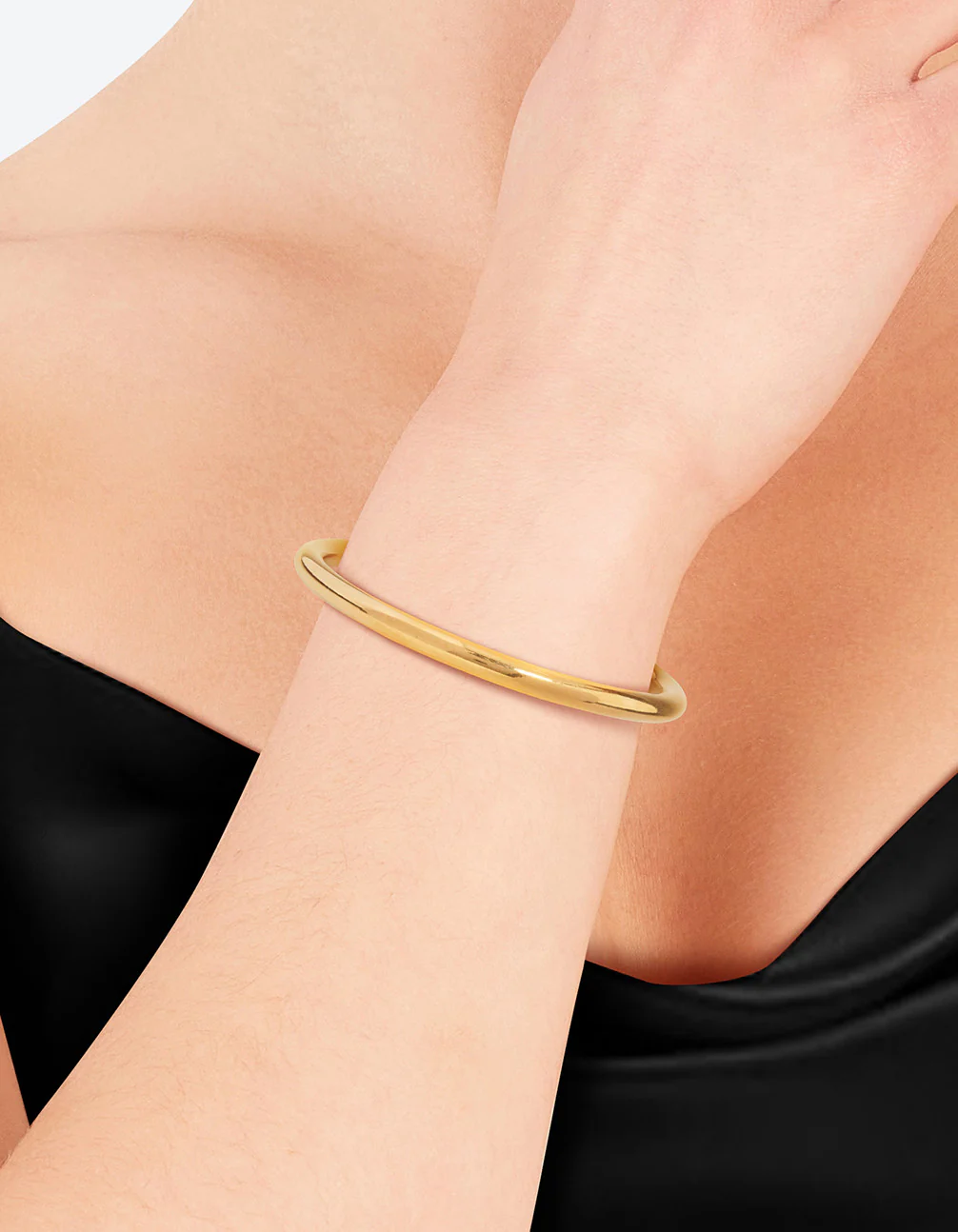 Waterproof Gold Plated Stainless Steel Statement Round Bangle - Image 2