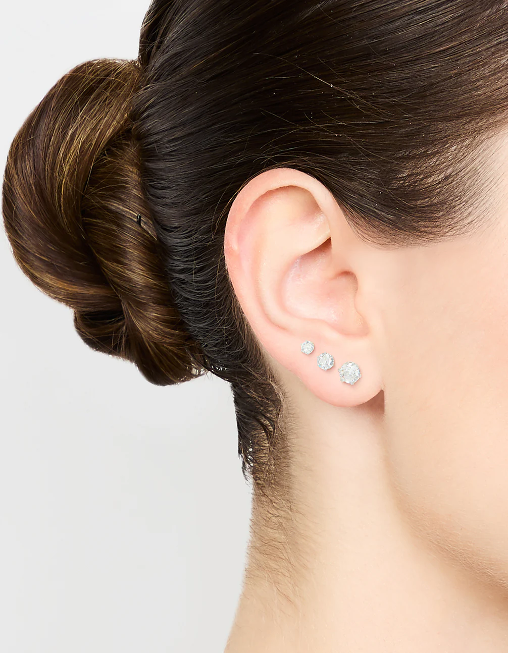 Waterproof Stainless Steel Cubic Zirconia Stud Earrings Pack - Image 2