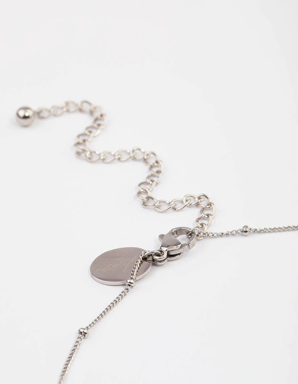 Waterproof Stainless Steel Cubic Zirconia Butterfly Necklace - Image 3