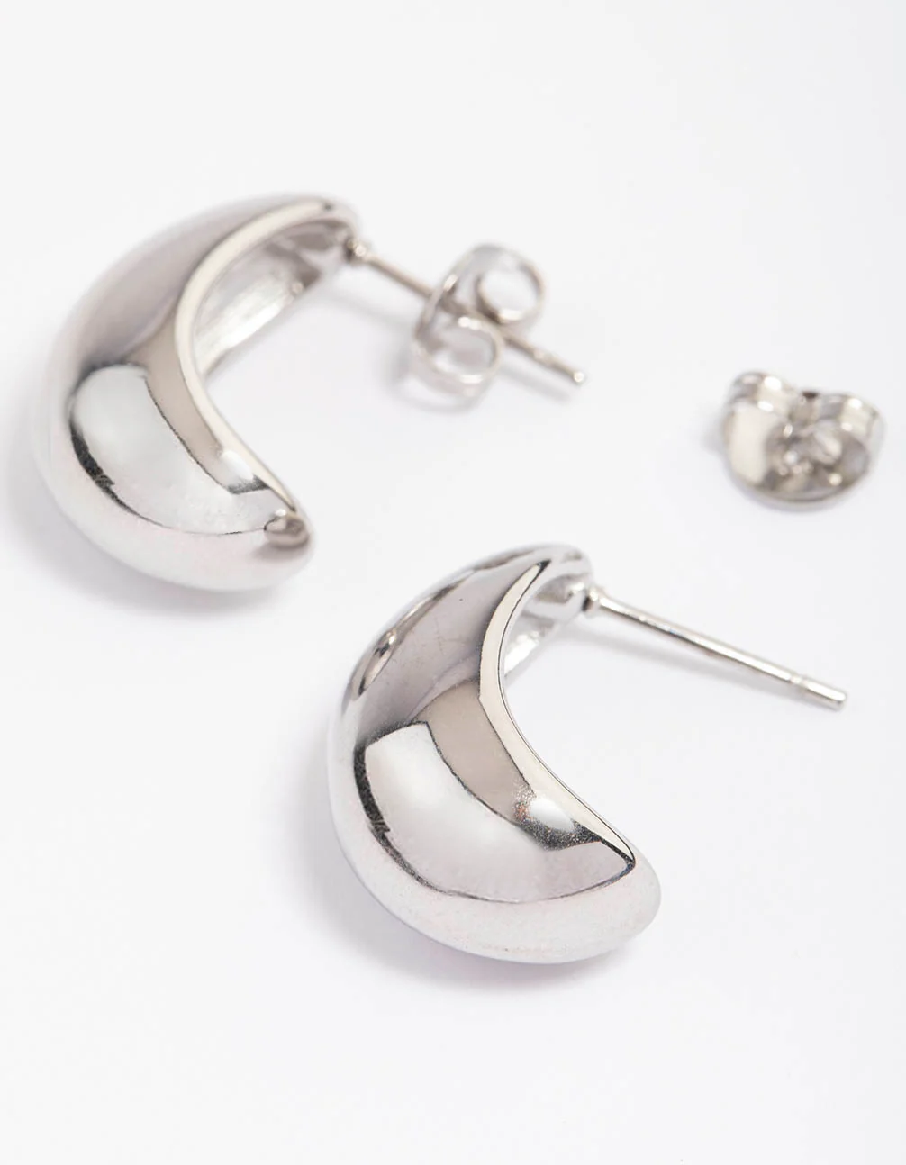 Waterproof Stainless Steel Small Bubble Hoop Earrings - Image 4