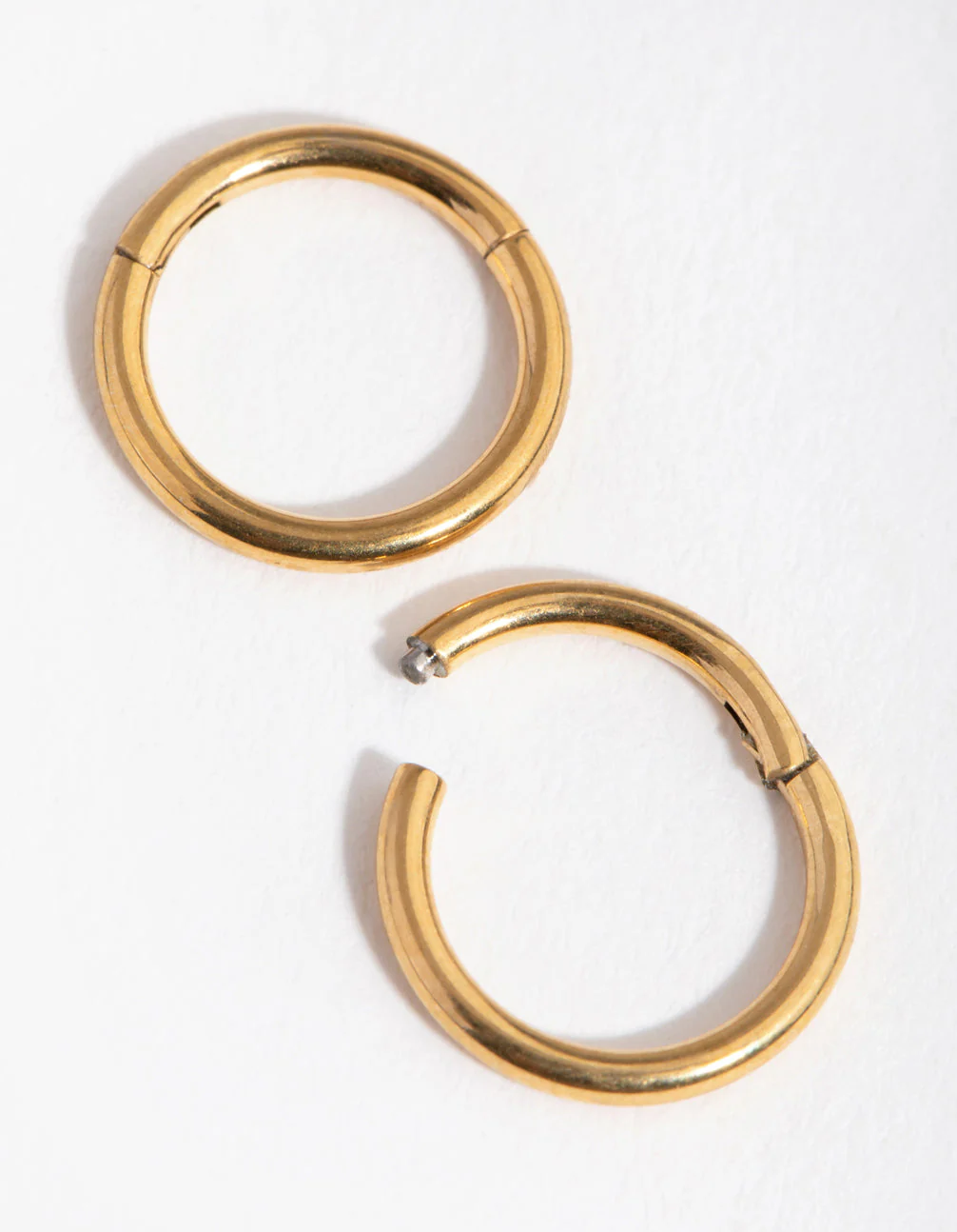 24 Carat Gold Plated Surgical Steel Fine 8mm Sleeper Earrings - Image 3