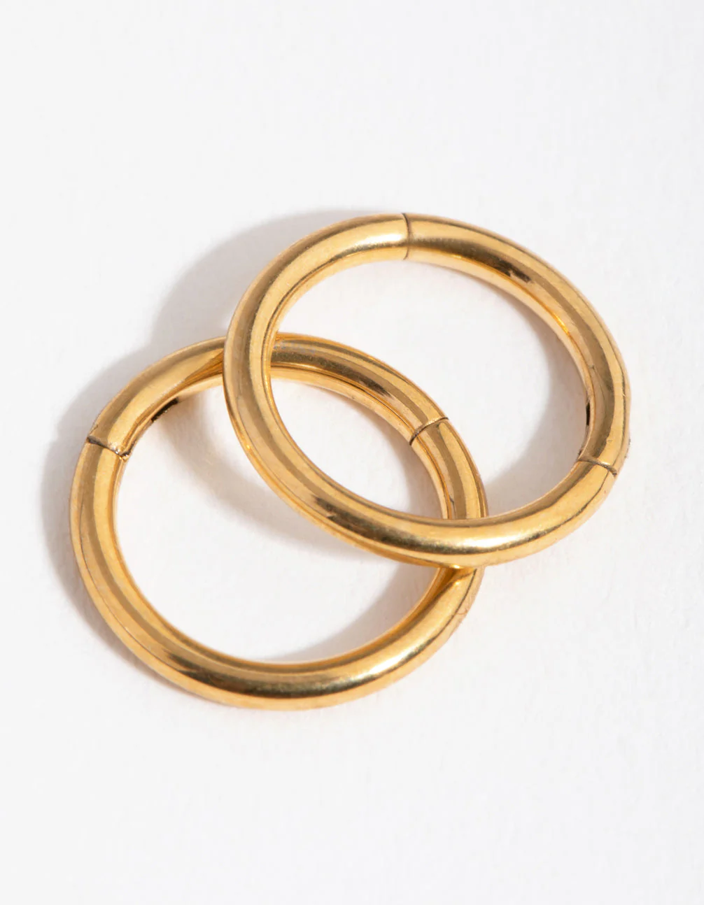 24 Carat Gold Plated Surgical Steel Fine 8mm Sleeper Earrings - Image 4