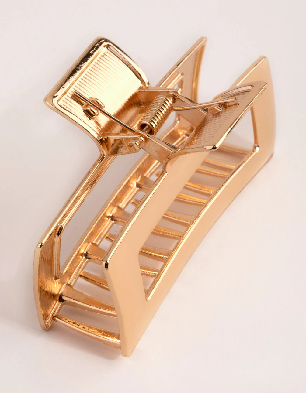 Gold Metal Rectangle Claw Clip - Image 3