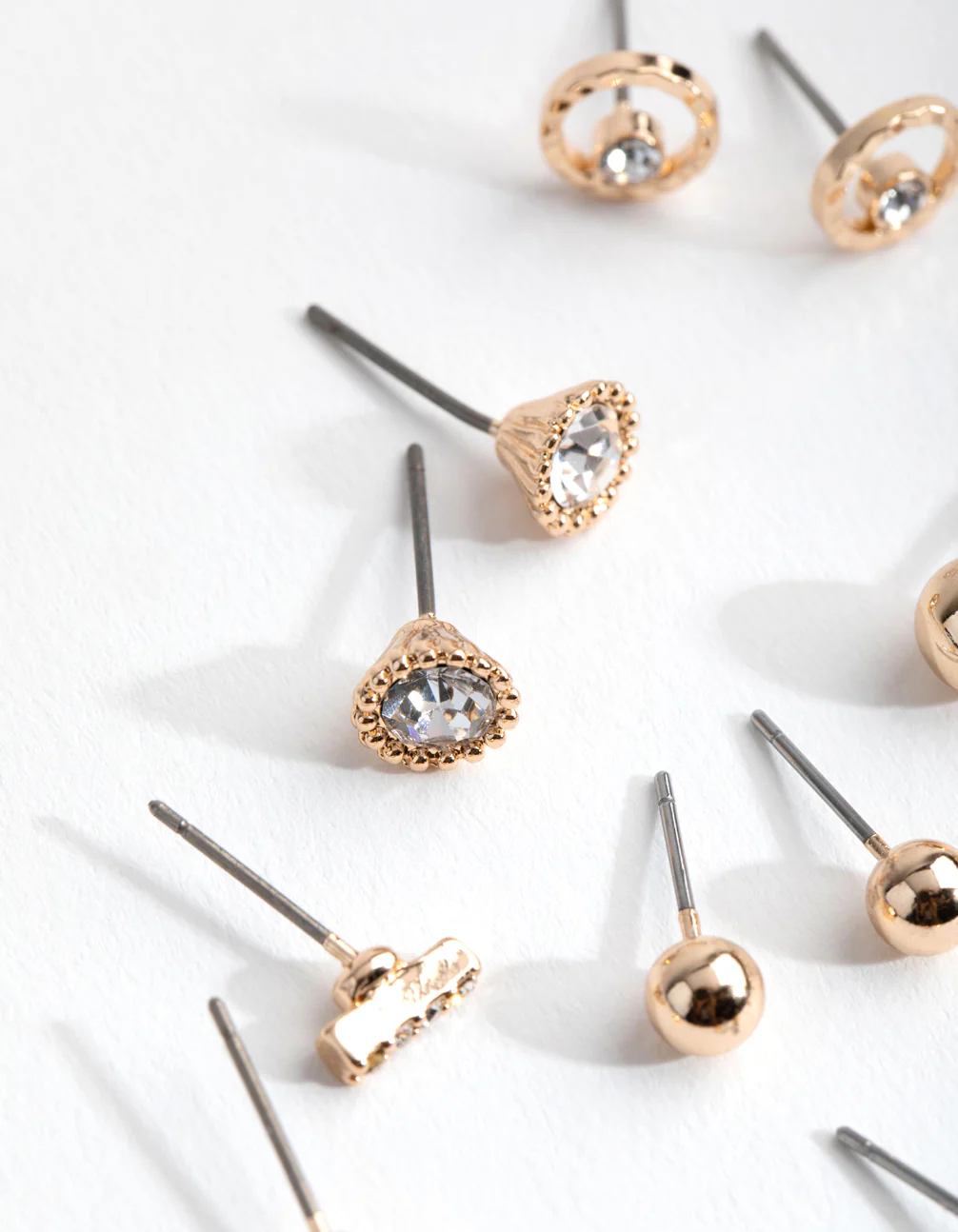 Gold Mini Hoop & Stud 8-Pack Earring - Image 2