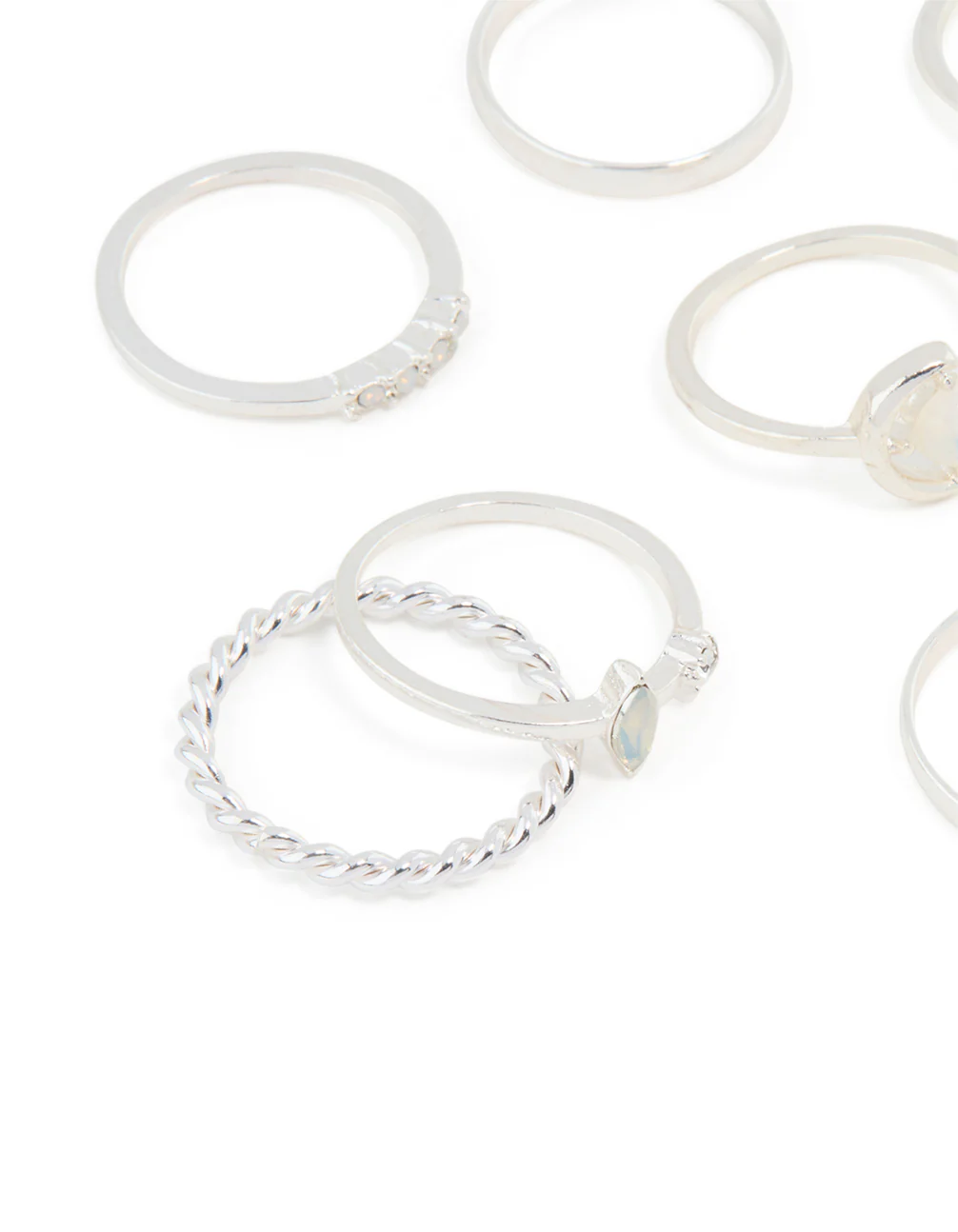 Silver Moonstone Mixed Ring Pack - Image 2