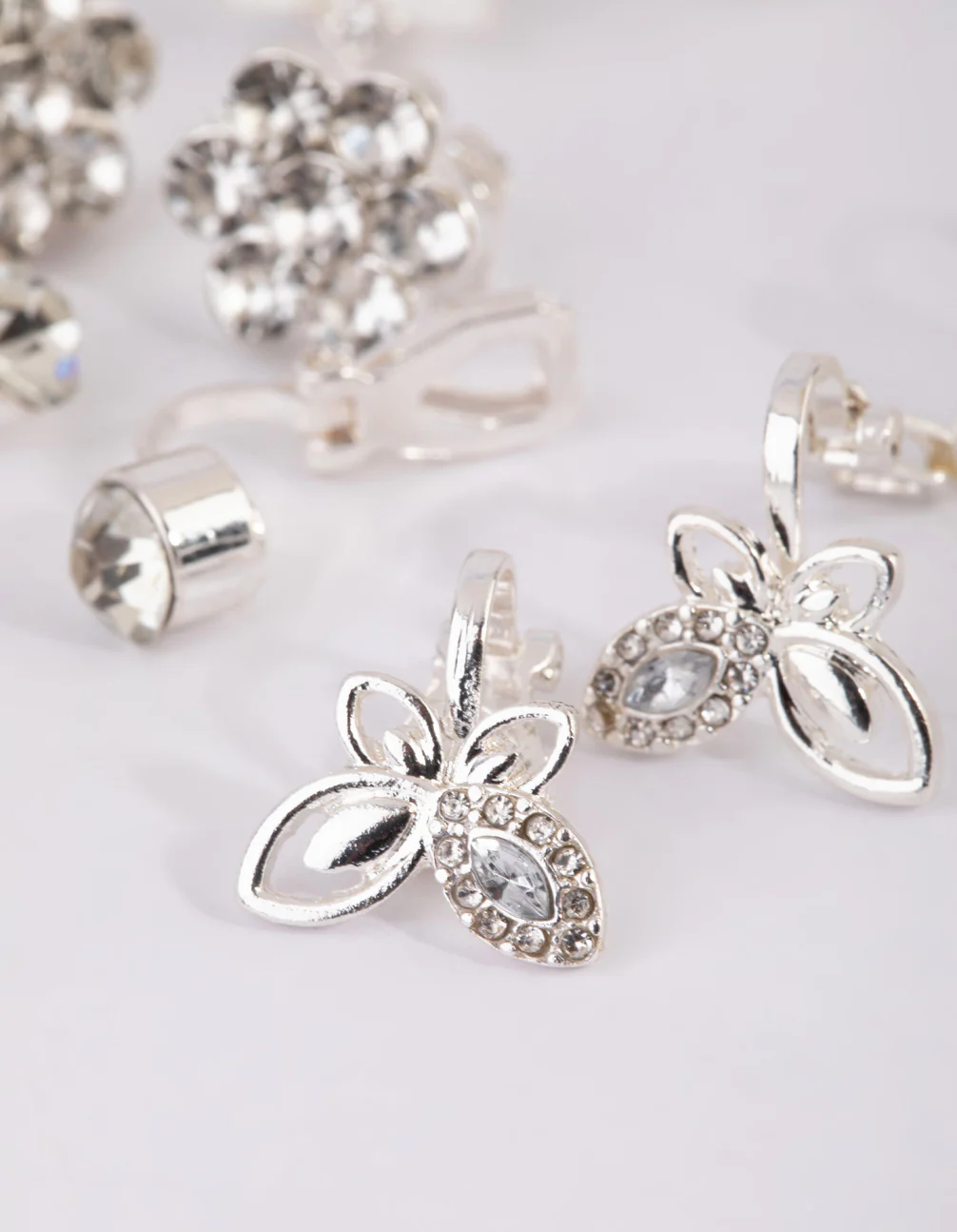 Silver Butterfly Clip-On Earring Pack - Image 3