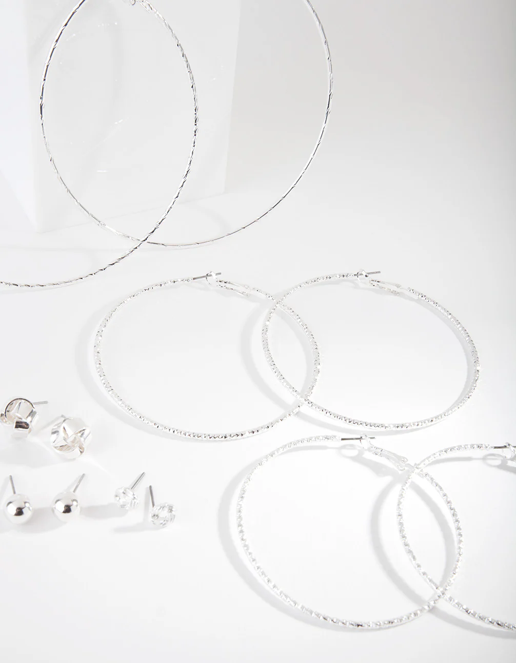 Silver Knot Hoop Earring 6-Pack - Image 2
