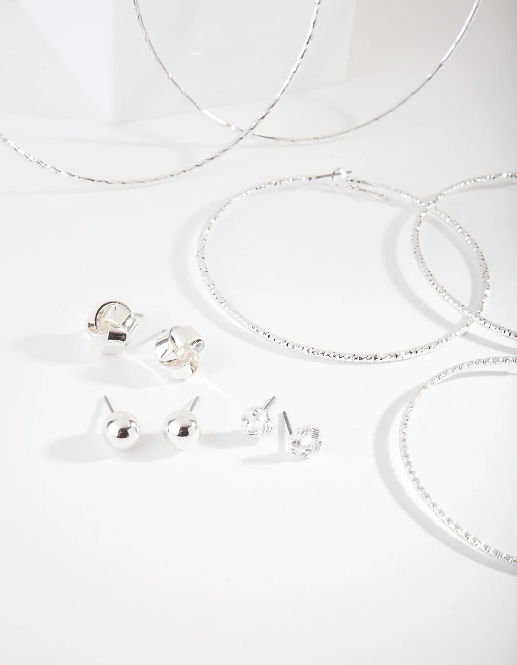 Silver Knot Hoop Earring 6-Pack - Image 3