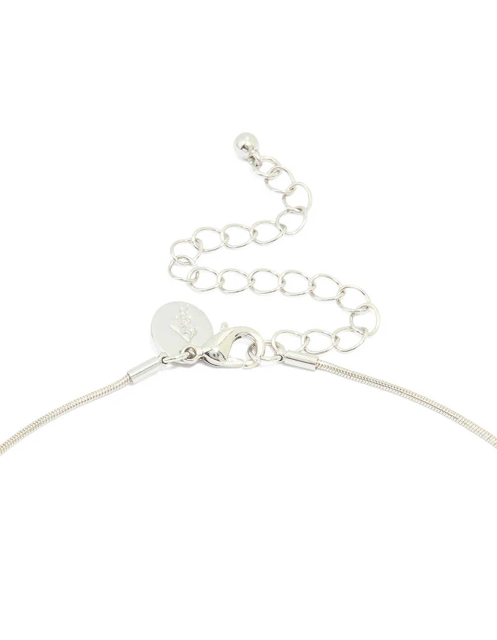 Silver Baby Pebble Pendant Necklace - Image 3