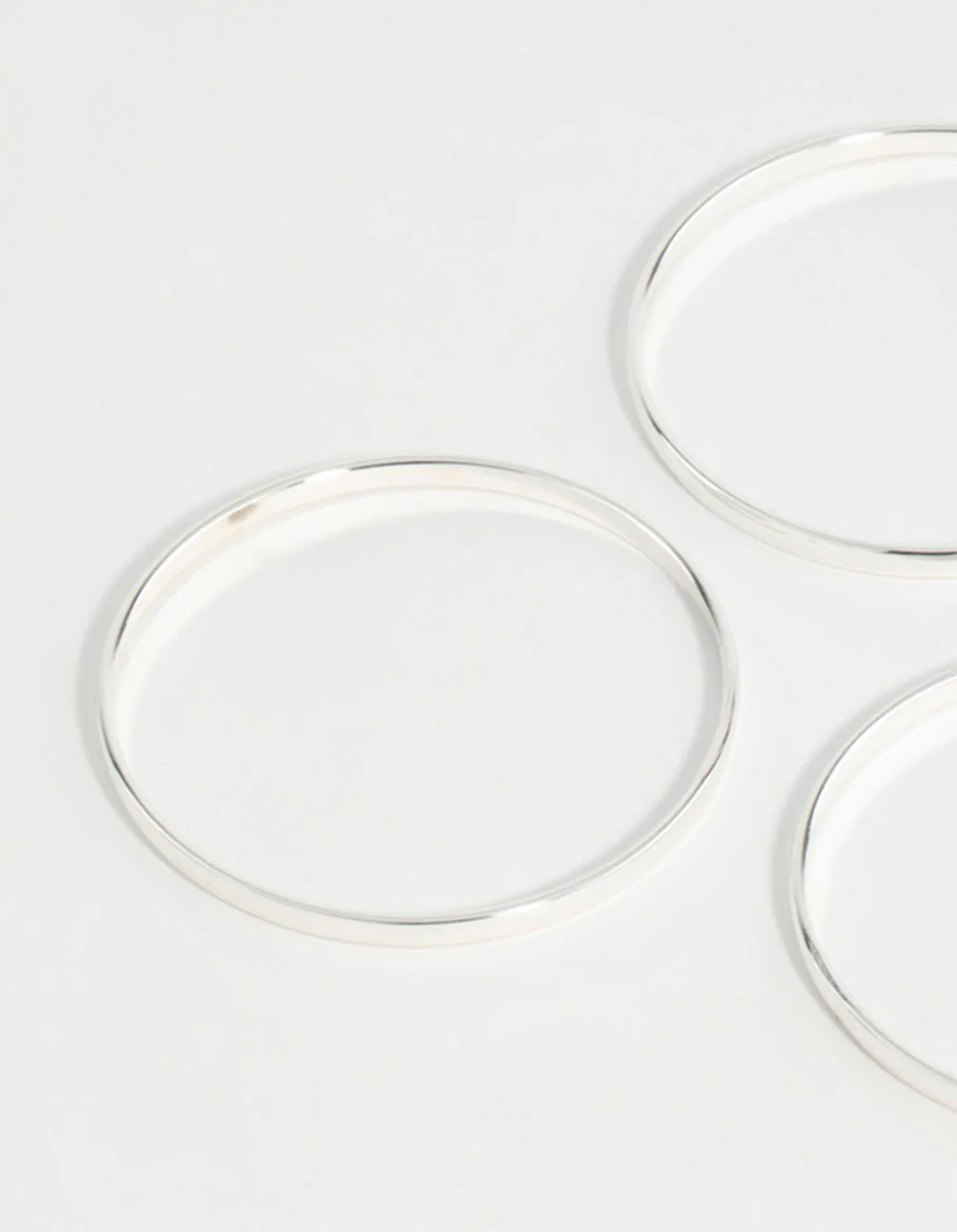Silver Basic Bangles 3-Pack - Image 2