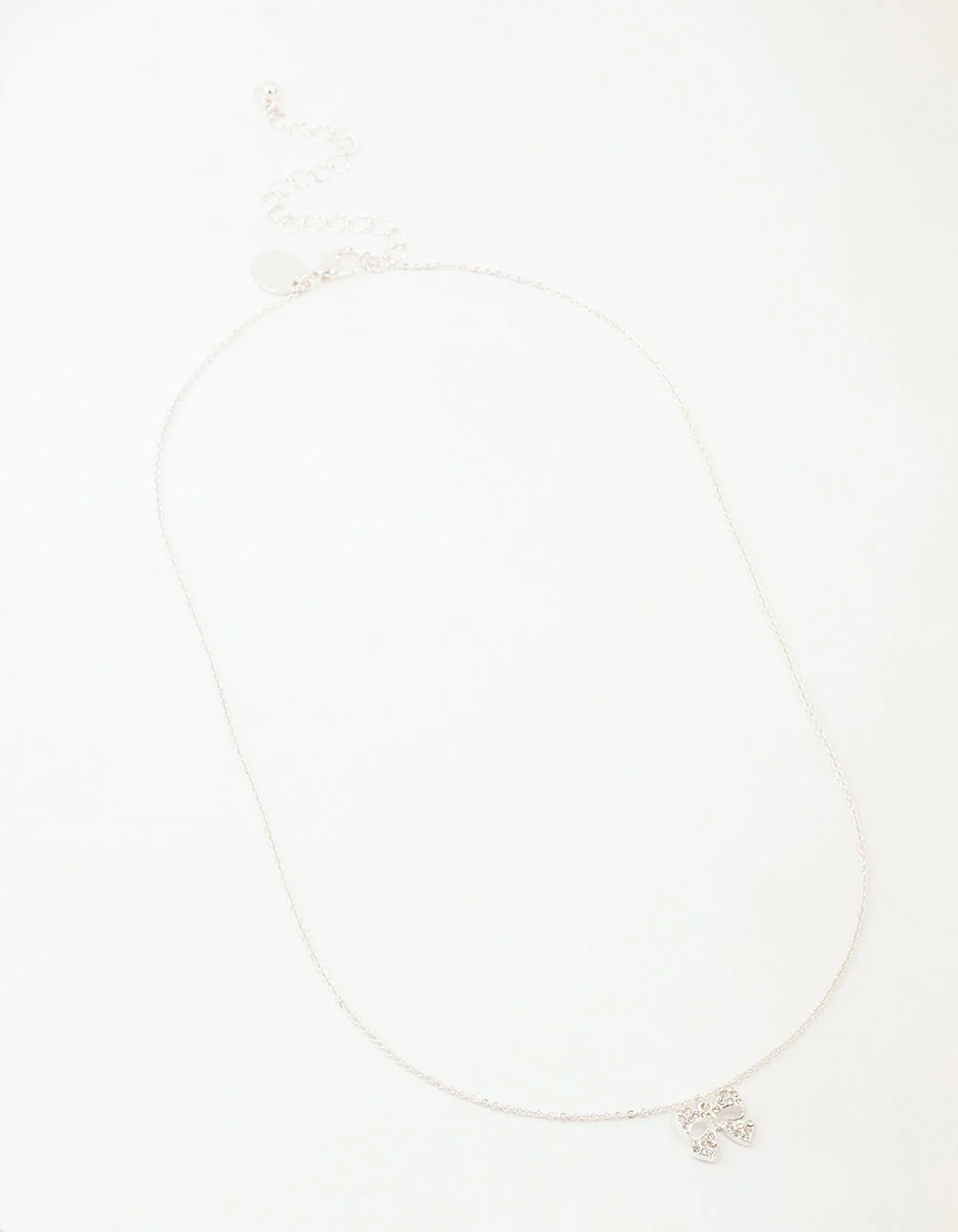 Silver Bling Bow Neckalce - Image 2