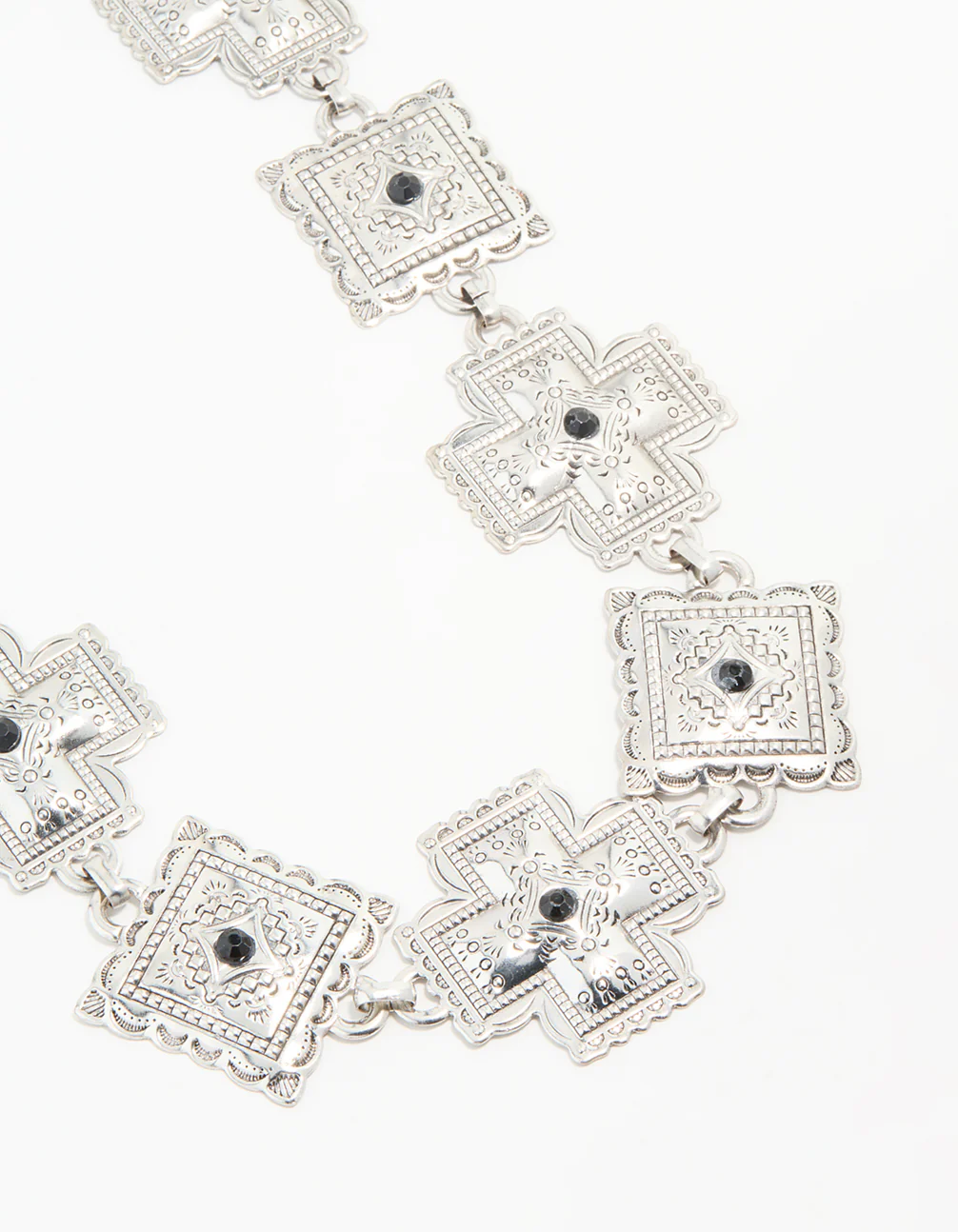 Silver Bohemian Square & Cross Belt