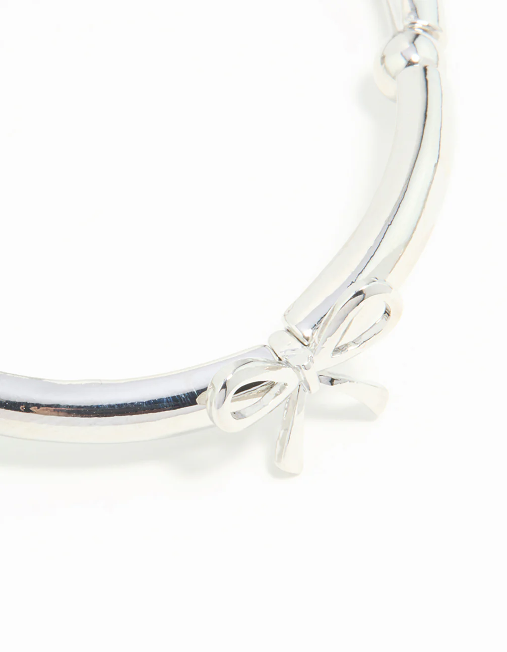 Silver Bow Stretch Bracelet - Image 2