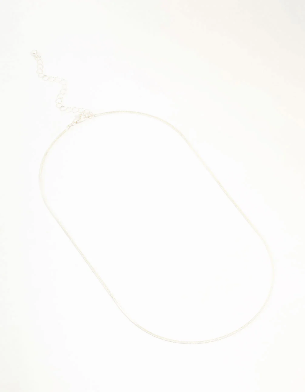 Silver Box Chain Necklace - Image 2
