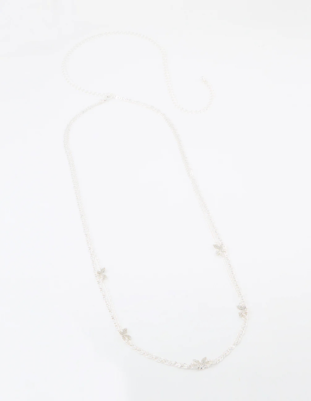 Silver Butterfly Layered Waist Chain - Image 2