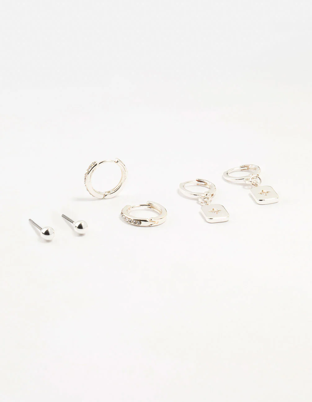 Silver Plated Celestial Plate Earrings 6-Pack