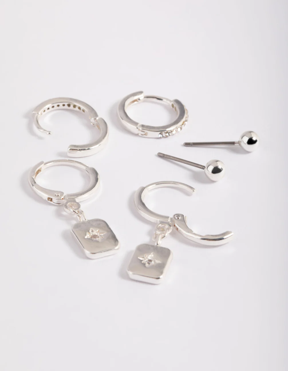 Silver Plated Celestial Plate Earrings 6-Pack - Image 9