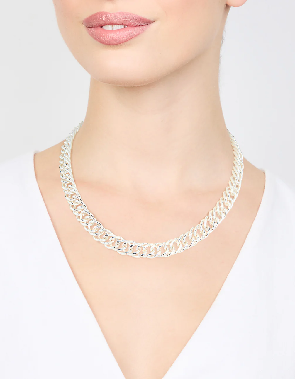 Silver Chain Large Necklace - Image 2
