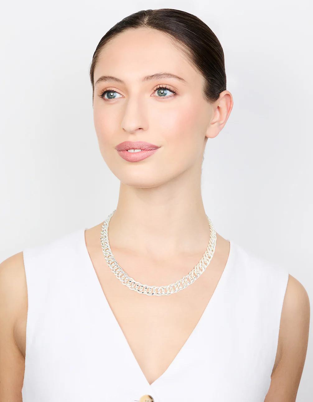 Silver Chain Large Necklace - Image 3