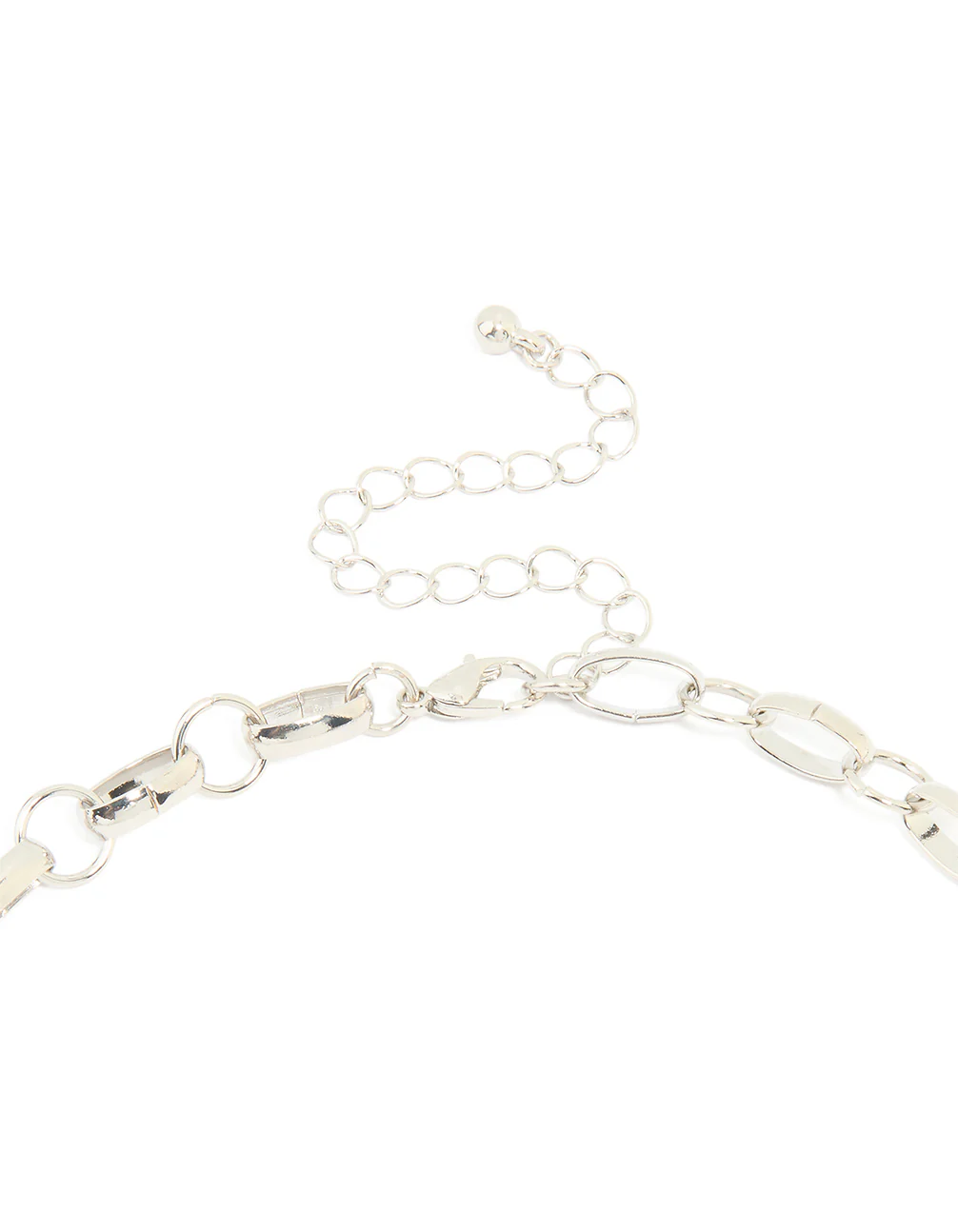 Silver Chain T-Bar Y-Necklace - Image 3