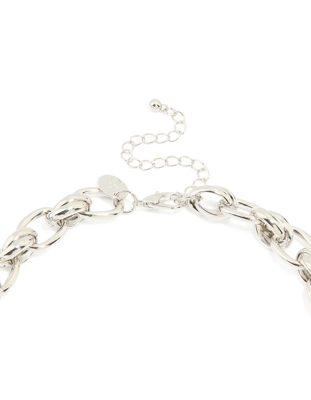 Silver Chunky Chain Necklace - Image 3