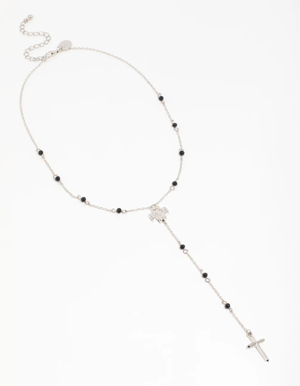 Silver Cross Station Y-Necklace - Image 4