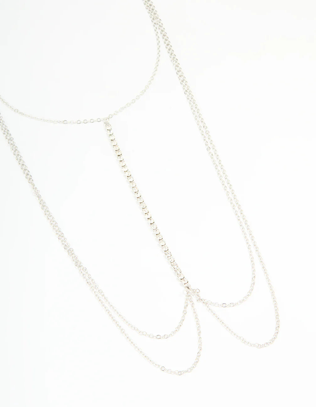Silver Cubic Zirconia Body Chain