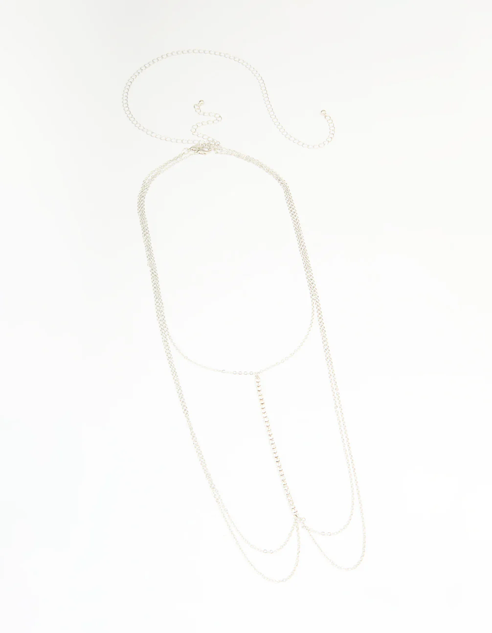 Silver Cubic Zirconia Body Chain - Image 2