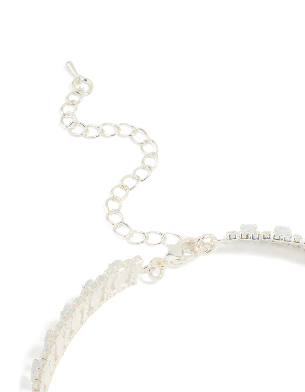Silver Cubic Zirconia Choker Necklace - Image 3