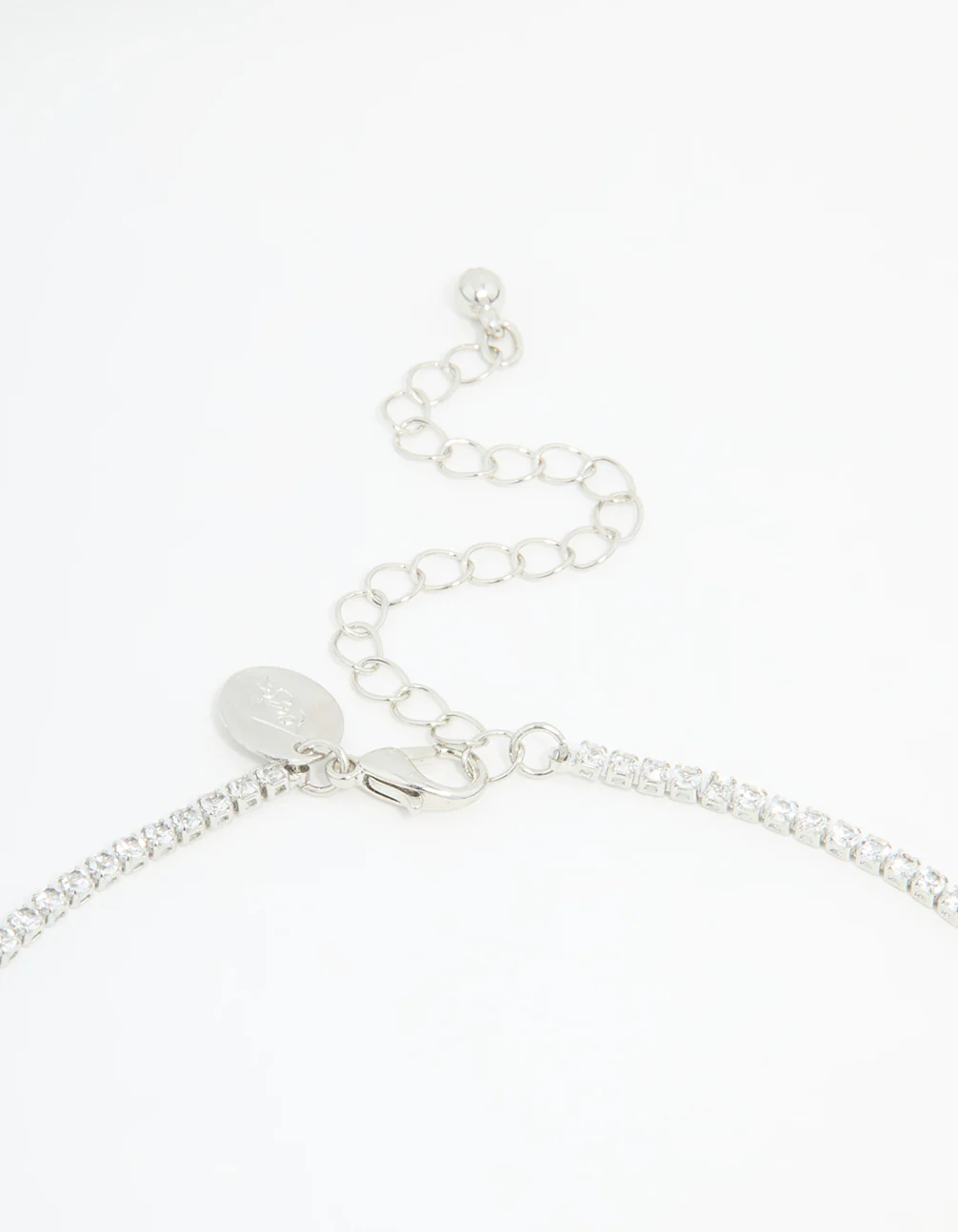 Silver Cubic Zirconia Drop Pear Necklace & Earrings Set - Image 3