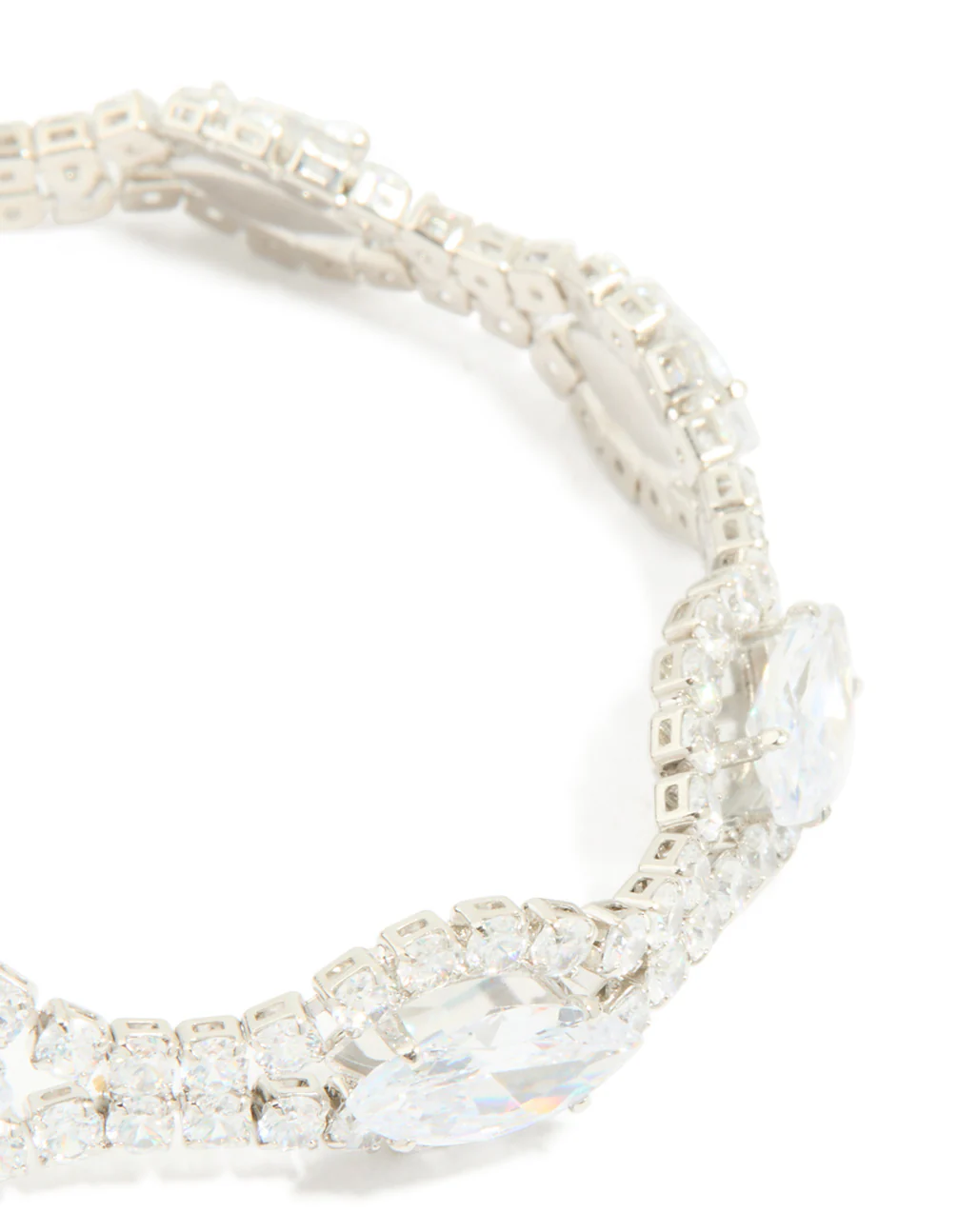 Silver Cubic Zirconia Evil Eye Tennis Bracelet - Image 4